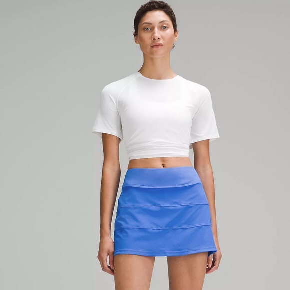 lululemon athletica Dresses & Skirts - NWOT Lululemon Pace Rival Mid Rise Skirt Long in Pipe Dream Blue